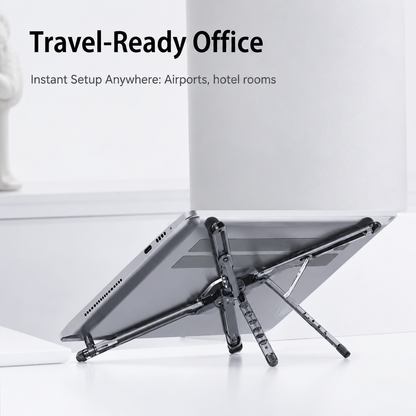 Foldable Portable Laptop Stand for Desk 4-in-1 Adjustable Laptop & Tablet Holder