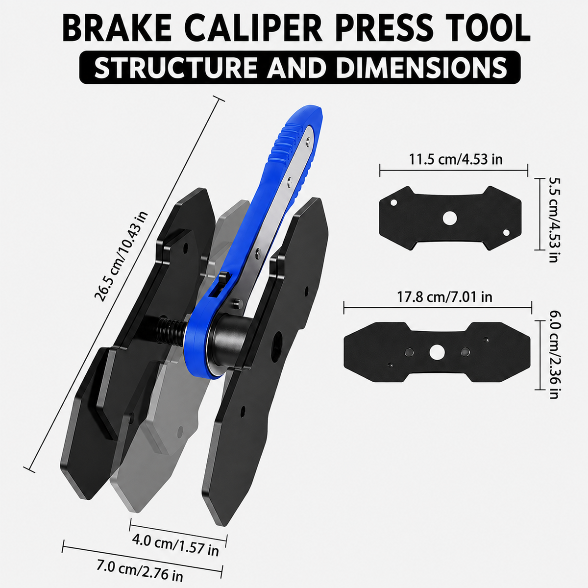 🚗 360° Rotating Ratchet Brake Caliper Tool