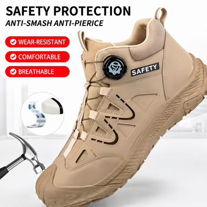 Plonksy™ Steel Toe Safety Shoes – Quick-Lace Tech • Waterproof • Slip-Resistant • All-Day Comfort 😎🛡️