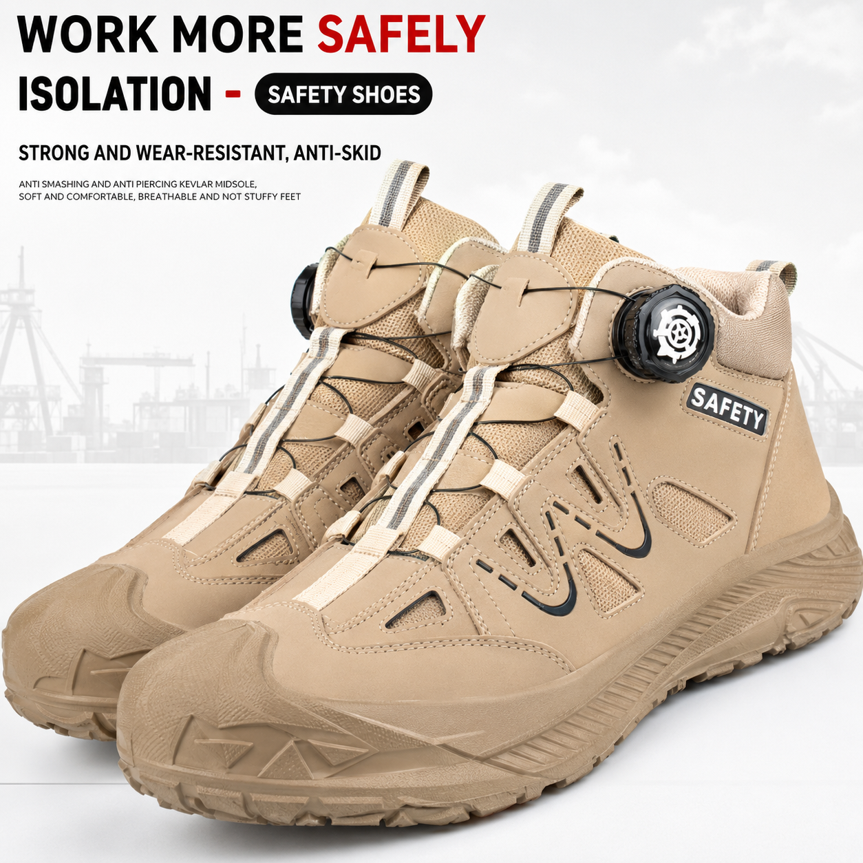 Plonksy™ Steel Toe Safety Shoes – Quick-Lace Tech • Waterproof • Slip-Resistant • All-Day Comfort 😎🛡️