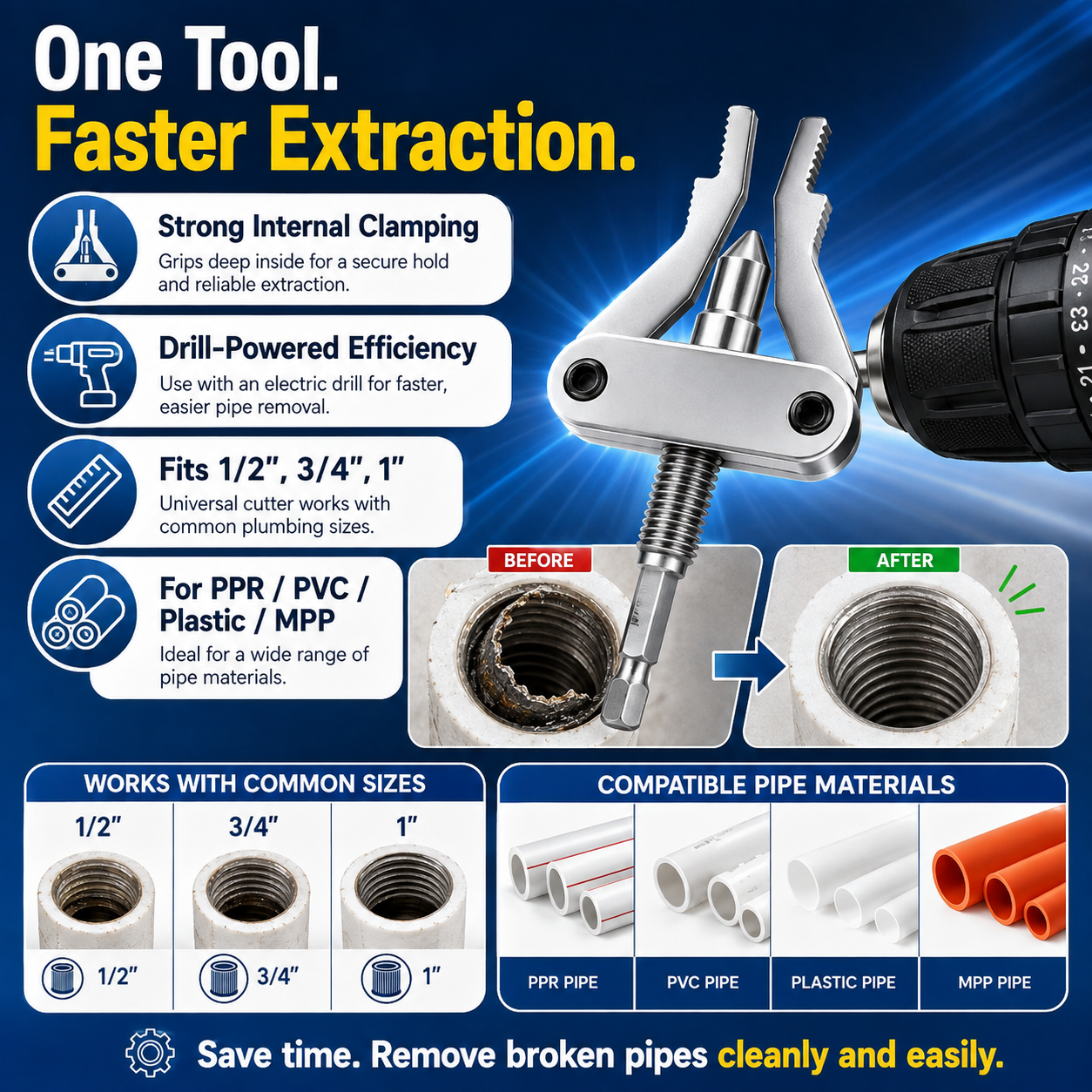 Plonksy™ Broken Pipe Extractor