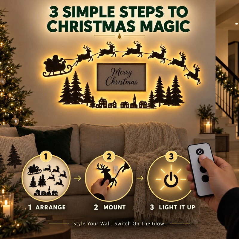 Plonksy™ SantaGlow – LED Christmas Wall Decor
