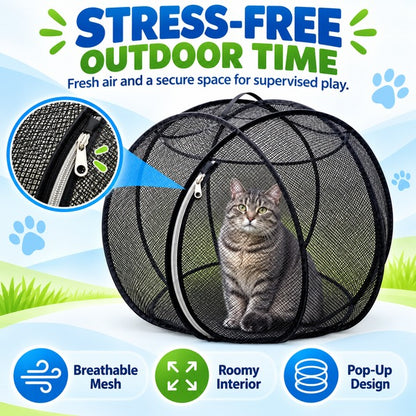 PurrHaven™ Pop-Up Mesh Cat Playpen