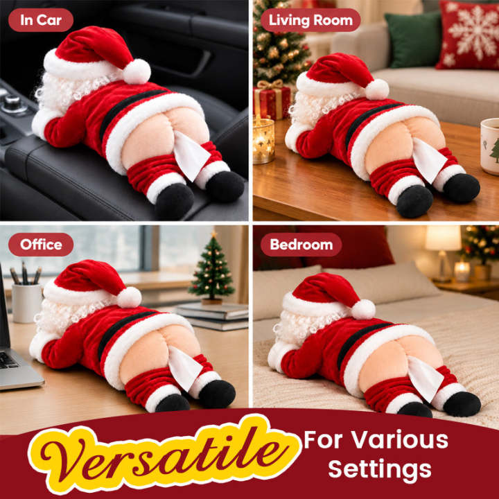 CheekySanta™ Funny Christmas Tissue Box Cover