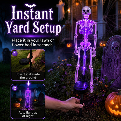 💀Solar Skull Garden Lights with Eerie Color-Changing Glow 🎃