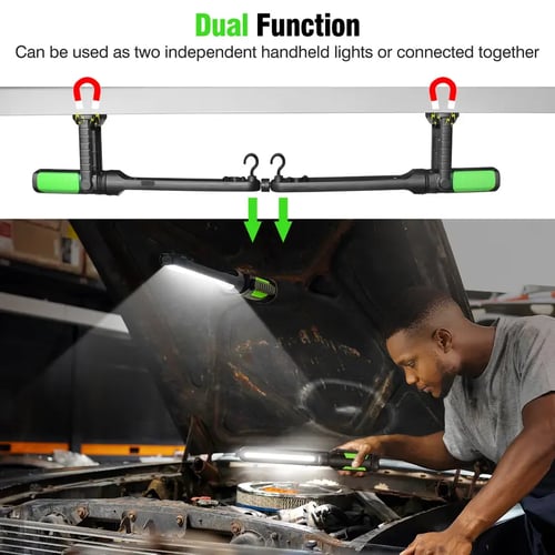 🔥 2400LM Rechargeable LED Work Light – Magnetic & Hanging Shop Light for Auto Repair