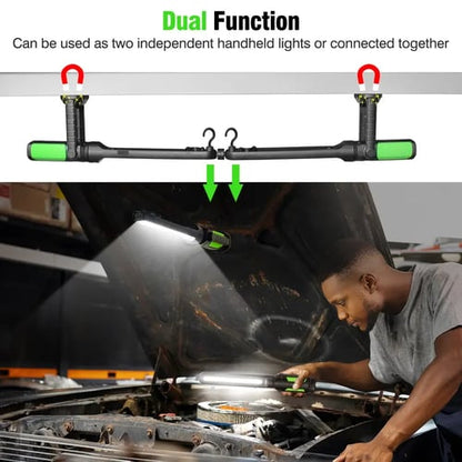 🔥 2400LM Rechargeable LED Work Light – Magnetic & Hanging Shop Light for Auto Repair