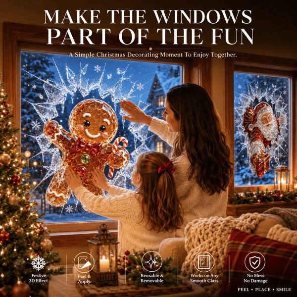 MerryBurst™ 3D Christmas Window Decal