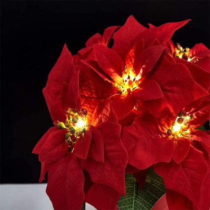 PoinsettiaGlow™ Christmas LED Garland