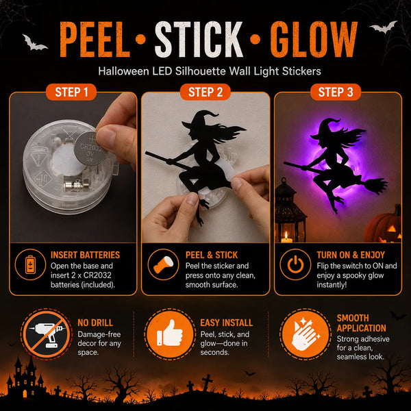 Plonksy™ Halloween Glow Silhouettes