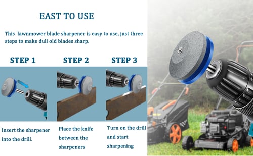 Plonksy™ Drill-Powered Mower Blade Sharpener