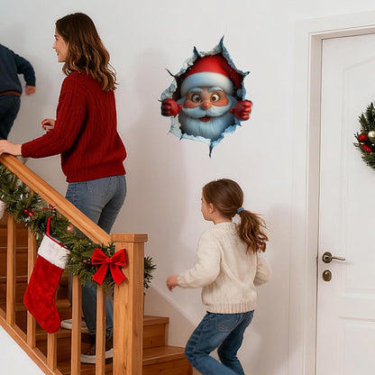 Santa Break-In™ 3D Christmas Wall Decals