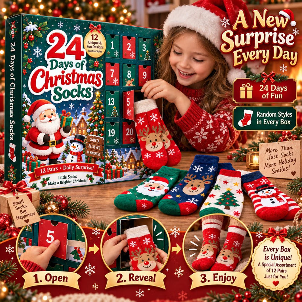 Plonksy™ SockJoy – 24-Day Christmas Sock Advent Calendar