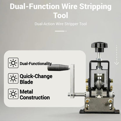 Plonksy™ CopperStrip Pro – Manual & Drill-Powered Wire Stripper