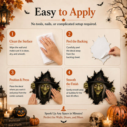 Plonksy™ Halloween Break-In 3D Wall Decals