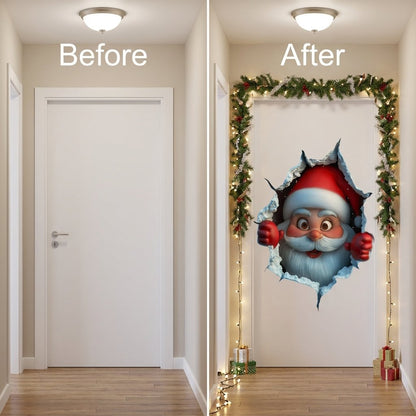Santa Break-In™ 3D Christmas Wall Decals