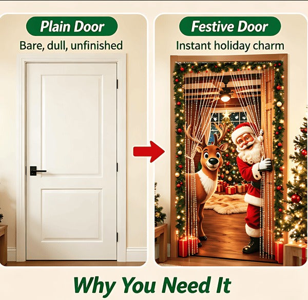 Plonksy™ SantaWrap – Reusable Christmas Door Cover