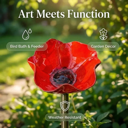 💐🌸 Everlasting Garden Blooms - Handmade Metal Flower Garden Stake🐦