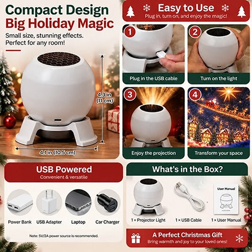 Plonksy™ JollyGlow Christmas Projector