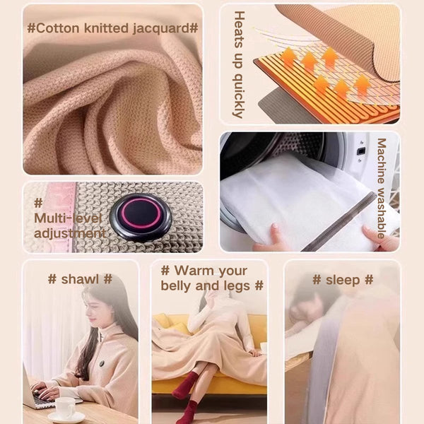 CozyWrap™ Portable Heated Blanket Shawl