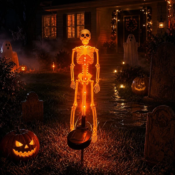 💀Solar Skull Garden Lights with Eerie Color-Changing Glow 🎃