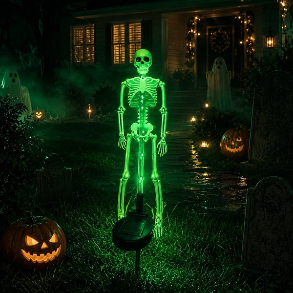 💀Solar Skull Garden Lights with Eerie Color-Changing Glow 🎃